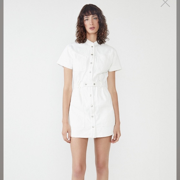 bardot stacey denim dress Bardot Ivory Stacey Denim Dress